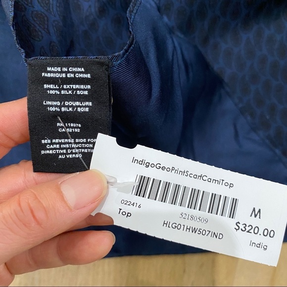 Helmut Lang 100% silk scarf tank top NEW - Picture 7 of 7